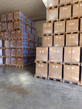 Magazzino prodotti assemblati ed imballati pronti per la spedizione dei nostri clienti